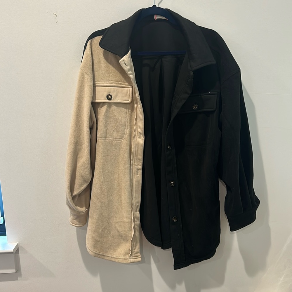 BiBi color block shacket